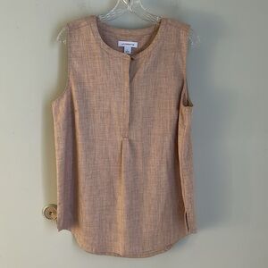 Liz Claiborne Sleeveless Beige Blouse